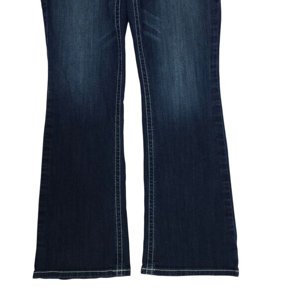 Ariat R.E.A.L. Mid Rise Boot Cut Jeans Womens 32 Thick Stitch Stretch 5 Pocket - Picture 9 of 14